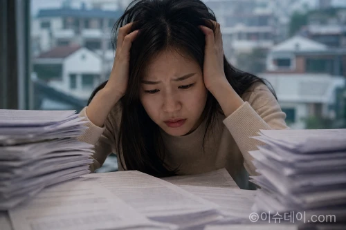전세사기 특별법의 대상이 되는 복잡한 임대차 계약서 앞에서 고민하는 임차인