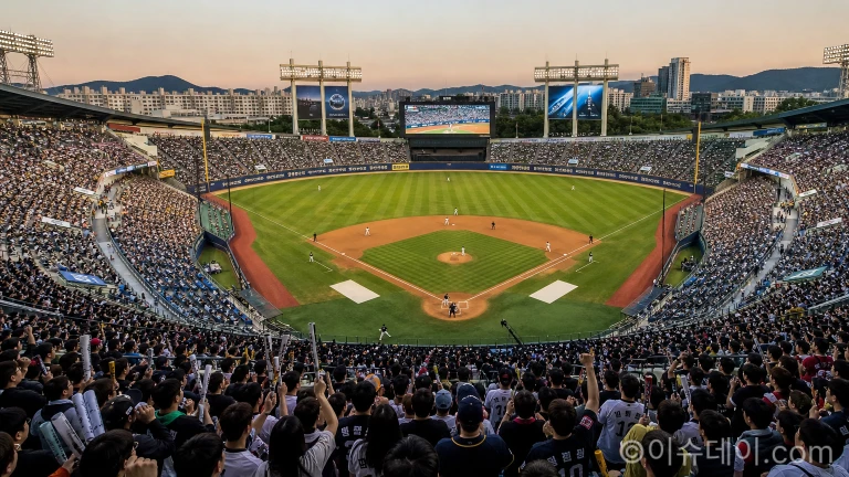 관중으로 가득 찬 프로야구 경기장