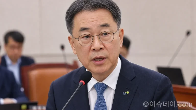 이성훈 한국토지주택공사 사장이 국정감사에서 질문에 답하고 있다.