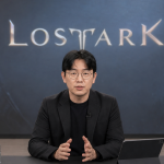 로스트아크 라이브 방송에서 금강선 전 CCO가 발언하는 모습
