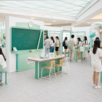 서울 성수동에 열린 롯데웰푸드 자일리톨 스쿨 팝업스토어 내부 모습