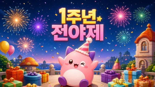메이플 키우기 1주년 전야제 이벤트 기념 일러스트