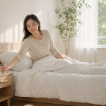 아침에 일어나 물 한 잔을 마시려는 사람