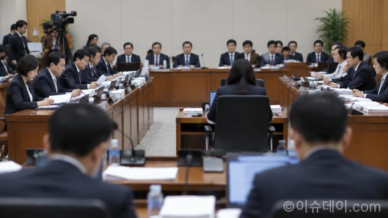 국정감사가 진행 중인 국회 문화체육관광위원회 회의장 내부 풍경