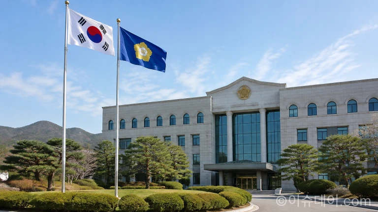선거용품 조달 업무를 총괄하는 중앙선거관리위원회 청사 외경