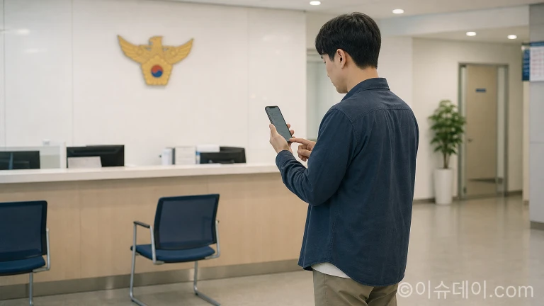 스마트폰을 이용해 비리를 신고하는 시민.