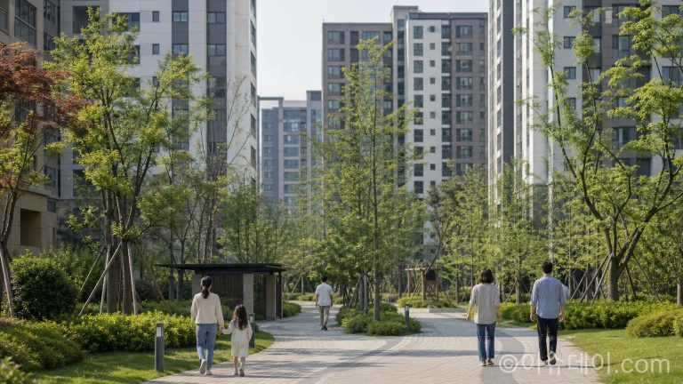 수도권 주요 도심 주거 단지의 보행로와 단지 외관