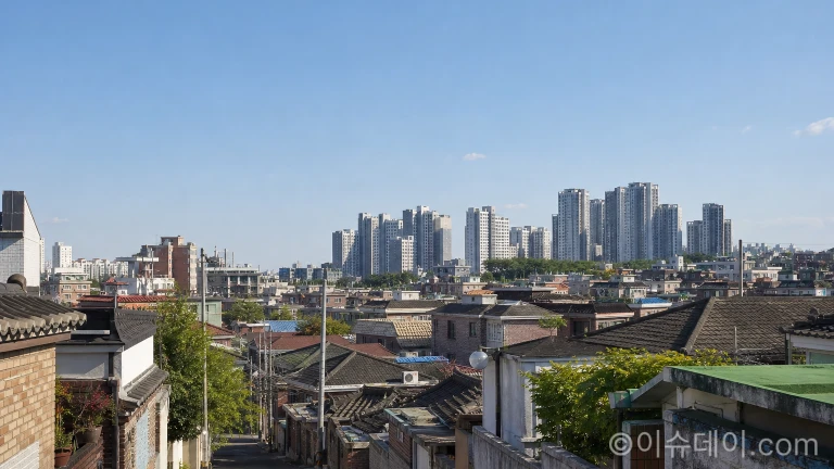 서울 모아주택 사업 대상이 되는 노후 저층 주거 지역의 모습