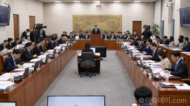 국회 교육위원회 국정감사에서 의원들이 질의하는 모습 서울 미인가 국제학교