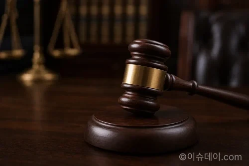 법원의 판결을 상징하는 법정 의사봉