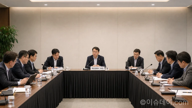 서울지방조달청 PPS홀에서 열린 가상자산 과세 현장 간담회 참석자 회의 모습
